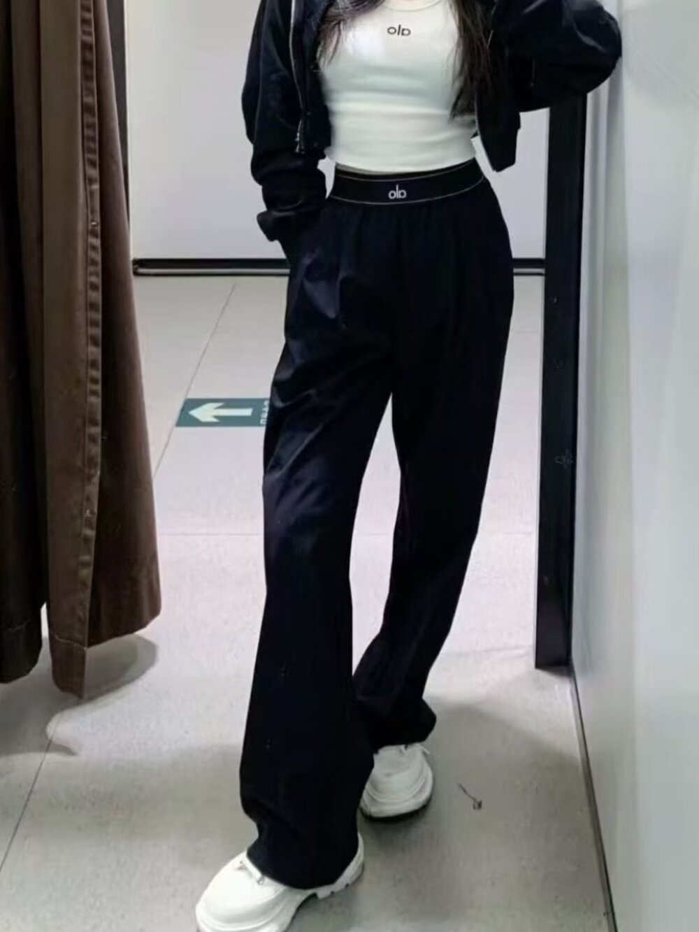 👟ALO Yoga Yoga Trousers Black  30-inch Length  Unisex🖤Regular Size